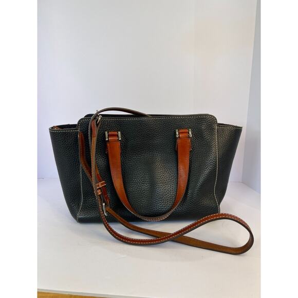 Dooney Bourke East West Cambridge shopper tote Satchel Midnight Navy Blue GUC - Picture 6 of 16